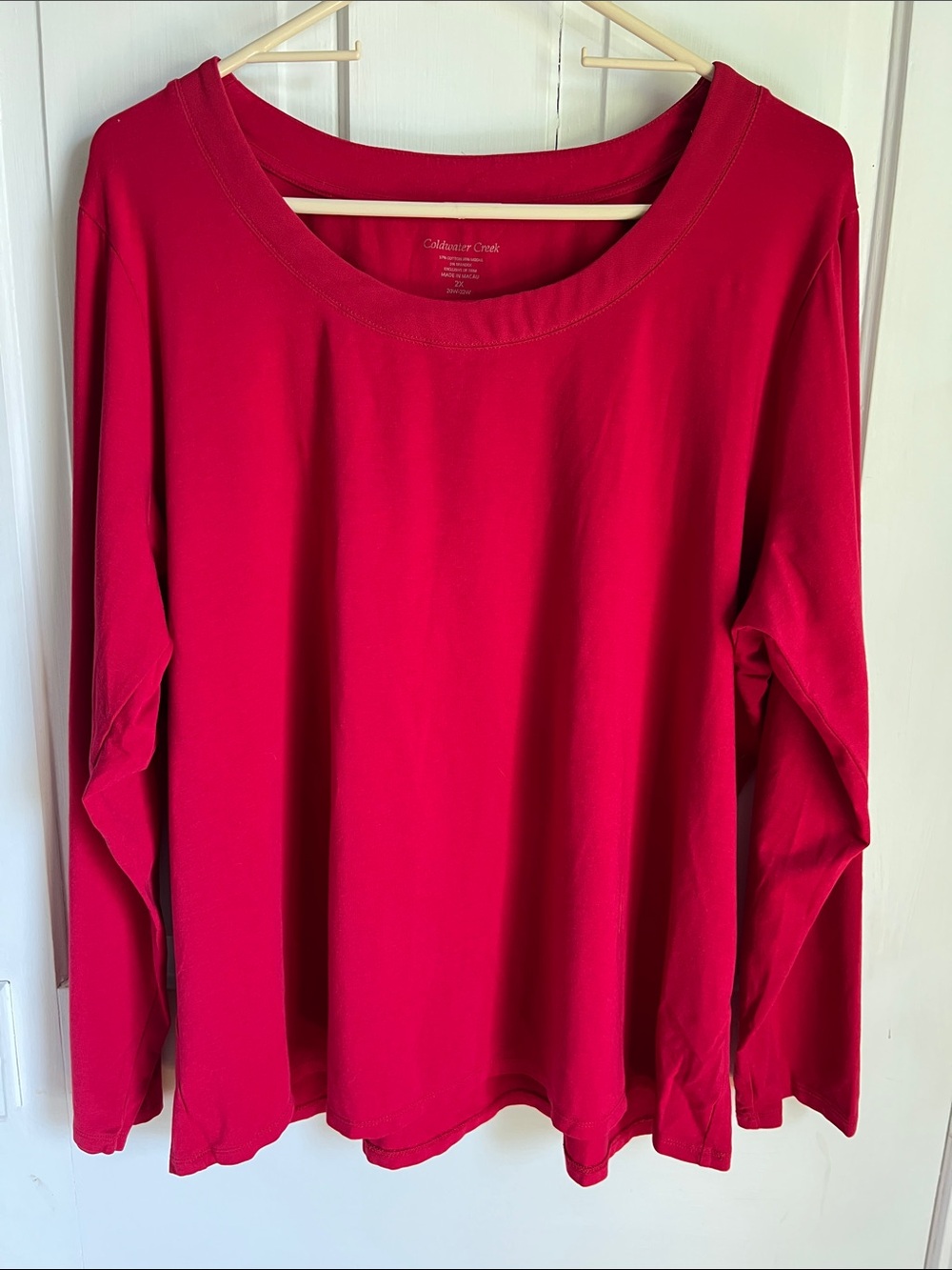 Coldwater Creek Women's Red Long Sleeve Top 2XL